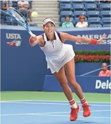  ?? ROBERT DEUTSCH, USA TODAY SPORTS ?? Garbine Muguruza needed just 63 minutes to win her firstround match 6-0, 6-3 on Monday.