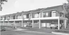 ??  ?? An artist’s impression of CG 428 Residence’s terraced houses.