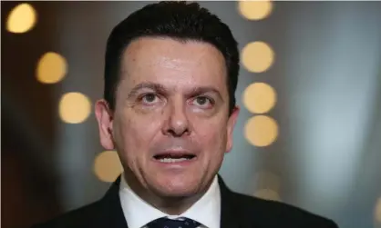  ??  ?? Senator Nick Xenophon wants a US-style agency to be responsibl­e for airport security and vowed to pursue the matter during Senate estimates. Photograph: Mike Bowers for the Guardian