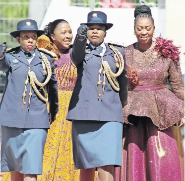 ?? ?? Premier Refilwe Mtshweni-Tsipane arrives at the State of the Province Address.