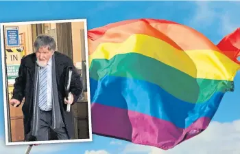  ?? ?? ABUSIVE: Thomas Owenson objected to the rainbow flag being flown above council HQ.