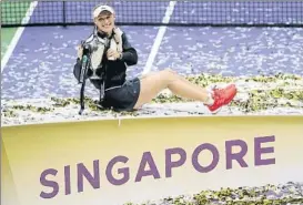  ?? FOTO: GETTY ?? Caroline Wozniacki,‘maestra’. La danesa, campeona de las WTA Finals