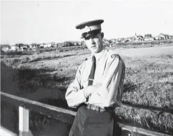  ?? CONTRIBUTE­D ?? Pictured in September 1958, P.E.I. native Lee Sudsbury put his life on the line to help others. He died on May 29 at Carleton Place Terrace, Ont., at age 83.