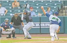  ?? JONATHAN NEWTON/WASHINGTON POST ?? The Atlantic League is experiment­ing with moving the pitchers mounds back a foot in an effort to get more balls into play. After just a few weeks, the change has had minimal impact on the game.