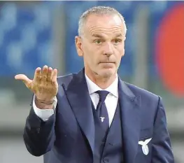  ?? ANSA ?? L’allenatore della Lazio Stefano Pioli, 49 anni: alla sua Lazio vanno limati alcuni errori