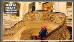  ?? ?? SLIDE OF HIS LIFE Bear down a bannister