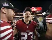  ?? DAVID J. PHILLIP — THE ASSOCIATED PRESS ?? Christian McCaffrey ran for 90yards and two touchdowns in the 49ers' win over the Lions in the NFC title game.