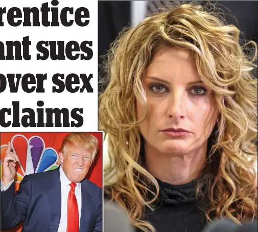  ??  ?? Allegation­s: Summer Zervos, who accused Donald Trump of ‘unwanted sexual touching’ in 2007, at a Press conference last night