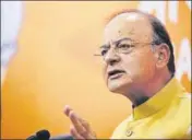  ?? MINT/FILE ?? Finance minister Arun Jaitley: ‘This whole process of the shock in the economy (after demonetisa­tion) will push the Indian economy more and more towards digitisati­on’