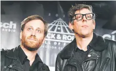  ??  ?? Aurerbach (left) and Carney of The Black Keys attend the 31st Annual Rock And Roll Hall Of Fame Induction Ceremony recently in New York City. — AFP file photo