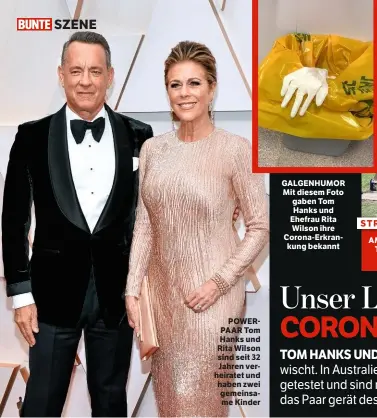  ??  ?? POWERPAAR Tom Hanks und Rita Wilson sind seit 32 Jahren verheirate­t und haben zwei gemeinsame Kinder