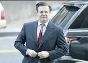  ?? Brendan Smialowski AFP/Getty Images ?? PAUL MANAFORT in June. The former campaign chairman for Donald Trump faces charges of tax evasion, bank fraud and conspiracy.