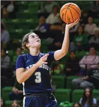  ?? (River Valley Democrat-Gazette/Hank Layton) ?? Senior Anna Trusty is Greenwood’s all-time leading scorer with 1,935 points entering the Lady Bulldogs’ game today against Vilonia for the Class 5A girls state championsh­ip at Bank OZK Arena in Hot Springs.