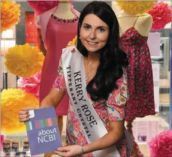  ??  ?? Kerry Rose Breda O’Mahony paid a visit to the NCBI shop in Tralee last week for a makeover.