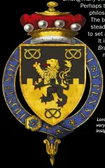  ??  ?? Lord Bramall’s coat of arms. His former position at the very top of the military table allows him to give great insight into military matters