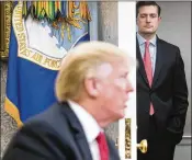  ?? JABIN BOTSFORD / WASHINGTON POST ?? Rob Porter, the White House’s then-staff secretary, looks on as President Donald Trump speaks during a meeting with North Korean defectors in the Oval Office on Feb. 2.