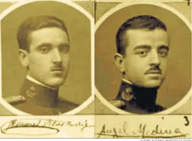  ?? ÁLBUMES ACADEMIA INFANTERÍA DE TOLEDO ?? Cadetes Manuel Vilas Rodríguez (1915) y Ángel Medina Serrano (1916).