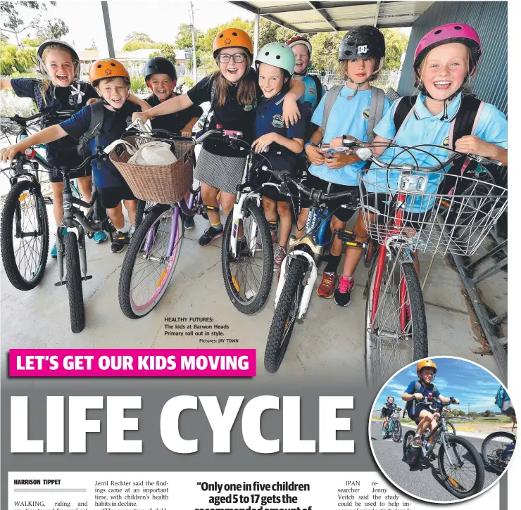  ?? Pictures: JAY TOWN ?? HEALTHY FUTURES: The kids at Barwon Heads Primary roll out in style.