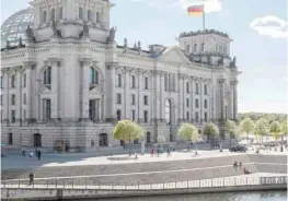  ?? ?? The Reichstag, where the German Parliament convenes, in Berlin.