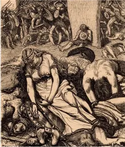  ??  ?? BELOW An 1870 engraving depicting Boudica’s death by poison after her defeat at the Battle of Watling Street