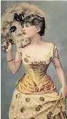  ?? COURTESY IMAGE ?? A vintage painting of a lady and a popular fan of the era.