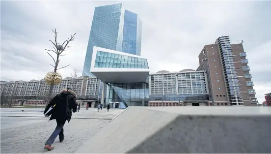  ?? REUTERS ?? European Central Bank’s headquarte­rs is seen in Frankfurt in this file photo.