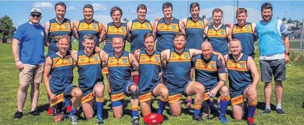  ??  ?? Tournament hosts
The AFL Scotland squad which played in this year’s Euro Cup in Sweden are looking forward to playing on home soil in June