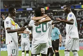  ?? FOTO: EFE ?? Dieng celebra su gol, el tercero de Senegal contra la anfitriona de este Mundial