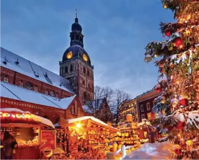  ??  ?? MARKET VALUE: Riga in Latvia is one of the cheapest European cities to visit over the festive period