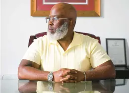  ?? RICK KINTZEL/THE MORNING CALL ?? Hasshan Batts, director of Promise Neighborho­ods, sits in his office in Allentown on Aug. 10. Batts says he still lives with the memories of the two weeks he spent in solitary confinemen­t in Carbon County jail during the ’90s.