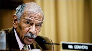  ?? ALEX BRANDON/AP ?? Rep. John Conyers denies harassment allegation­s but said they distract from the “important” work of the judiciary panel.