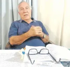  ??  ?? Dr. Miguel Abdón Saguier, exsenador del PLRA, manifestó que es partidario de la renegociac­ión del Tratado de Itaipú.