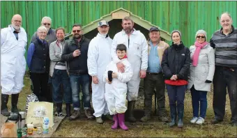  ??  ?? Members of the County Louth Beekeepers Associatio­n pictured at a cleanup day at the Kevin Griffin apiary getting ready for the busy beekeeping season.