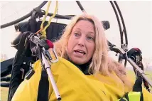  ?? SACHA DENCH ?? Sacha Dench aboard her powered paraglider.