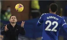  ?? Photograph: Jon Super/AP ?? Frank Lampard at Goodison Park in December 2020, when he oversaw a 1-0 defeat as Chelsea manager.