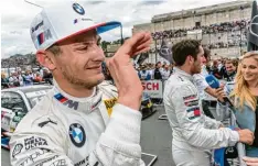  ?? Foto: Ralf Lienert ?? Der zweifache DTM Champion Marco Wittmann (links) gewann zum ersten Mal bei seinem Heimrennen auf dem Nürnberger Norisring.