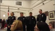  ?? SUBMITTED ?? Members of Painesvill­e Fire and Rescue are honored at Painesvill­e City Council meeting with Life Saving Medals.