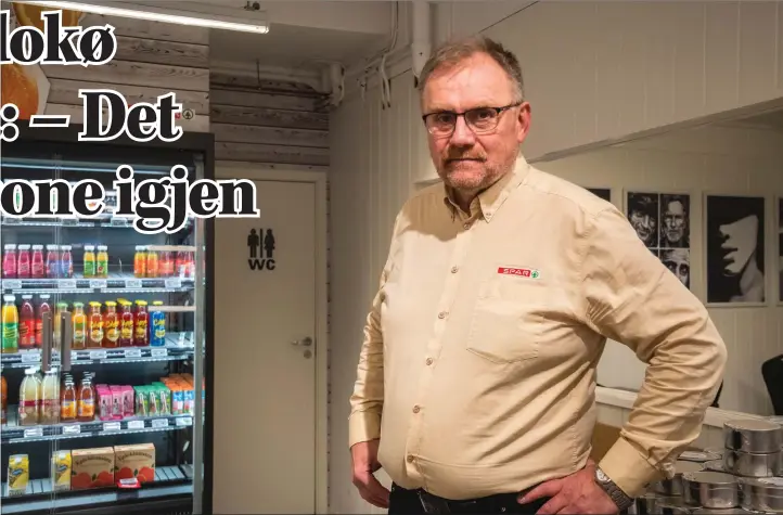  ?? FOTO: ISABELL HAUG ?? Trond Figenschou på Spar på Lyngseidet har sett seg lei kostnadene å drifte toalettet for bussturist­er som ikke legger penger igjen i butikken.