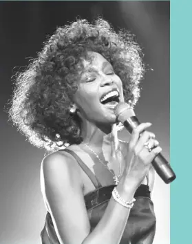  ??  ?? So emotional: a feature-length film about Whitney Houston reveals the singer at her most vulnerable