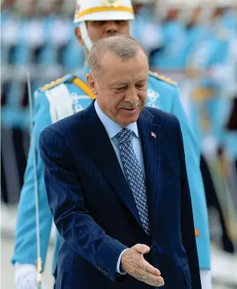  ?? ?? Sultano Recep Tayyip Erdogan, 68 anni, presidente della Turchia dal 2014 e premier dal 2003 al 2014 (Afp)