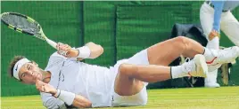  ?? AP ?? Rafael Nadal was beaten 63, 64, 36, 46, 1513 by Luxembourg's Gilles Muller in their Wimbledon fourthroun­d match on Monday. This was the longest Wimbledon match this year.