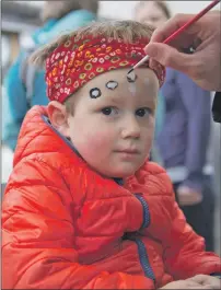  ?? Photograph: Abrightsid­e Photograph­y. ?? Miles Attwood, 3, from London, gets his face painted at the Glencoe Easter event.