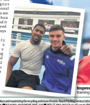  ??  ?? Impressive Stephen Newns aims for gold after a training camp alongside (inset) Anthony Joshua