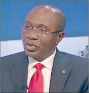  ??  ?? Nigeria’s central bank governor Godwin Emefiele.