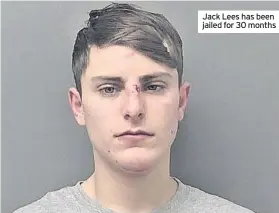  ??  ?? Jack Lees has been jailed for 30 months