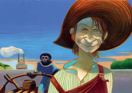  ?? A colori ?? ls copertina del libro disegnato da Mattotti «Le avventure di Huckleberr­y Finn»