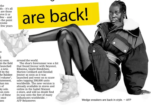 karton celle Trunk bibliotek Fashion alert: wedge sneakers are back! - PressReader