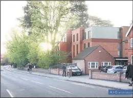  ??  ?? An artist’s impression of the proposed Abbeyfield building in Ashby Road.