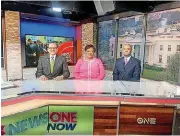  ??  ?? [PHOTO PROVIDED] Langston University President Kent Smith was a guest on the News One Now Show while in Washington, D.C., for a higher education policy conference. Smith, right, is pictured with Rick Gallot Jr., president of Grambling State University,...