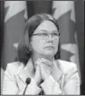  ?? AP/The Canadian Press/ ADRIAN WYLD ?? Canadian Health Minister Jane Philpott announces Thursday in Ottawa changes regarding the legalizati­on of marijuana.